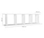 Hanah Home Estantería Blanca Diseño Escandinavo Transformación Elegante 120x33.6x19.5cm